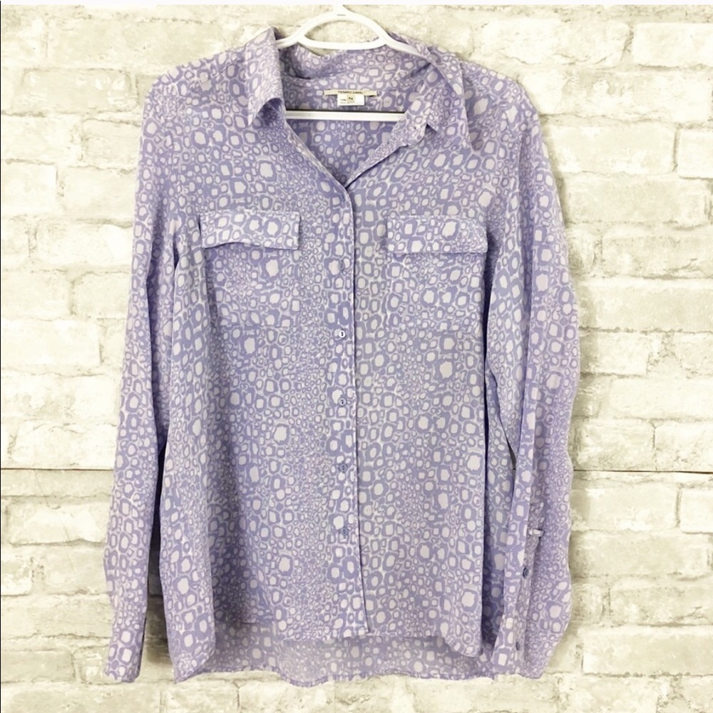 Gerard Darel 100% Silk Button Down Blouse